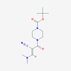 Tert-butyl 4-[2-cyano-3-(dimethylamino)prop-2-enoyl]piperazine-1-carboxylate