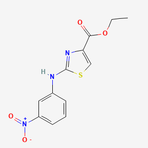 molecular formula C12H11N3O4S B1414582 2-(3-Nitrophenylamino)-thiazole-4-carboxylic acid ethyl ester CAS No. 165682-97-3