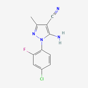 5-Amino-1-(4-chloro-2-fluorophenyl)-3-methyl-1H-pyrazole-4-carbonitrile