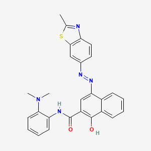 N-[2-(dimethylamino)phenyl]-1-hydroxy-4-[(E)-(2-methyl-1,3-benzothiazol-6-yl)diazenyl]naphthalene-2-carboxamide