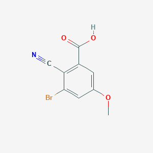 molecular formula C9H6BrNO3 B1414623 3-Bromo-2-cyano-5-methoxybenzoic acid CAS No. 1805490-58-7