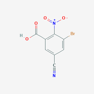 molecular formula C8H3BrN2O4 B1414625 3-Bromo-5-cyano-2-nitrobenzoic acid CAS No. 1805520-15-3