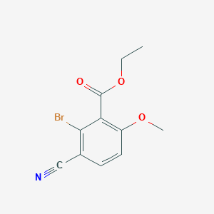 molecular formula C11H10BrNO3 B1414628 Ethyl 2-bromo-3-cyano-6-methoxybenzoate CAS No. 1807080-72-3