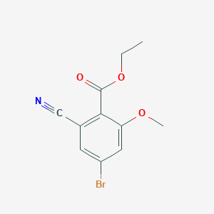 molecular formula C11H10BrNO3 B1414630 Ethyl 4-bromo-2-cyano-6-methoxybenzoate CAS No. 1807080-84-7