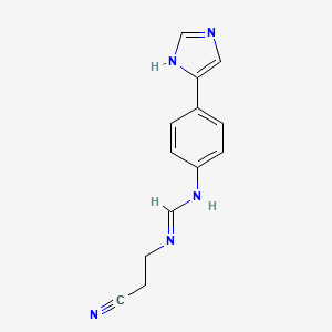 N'-(2-cyanoethyl)-N-[4-(1H-imidazol-5-yl)phenyl]methanimidamide