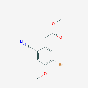molecular formula C12H12BrNO3 B1414635 Ethyl 5-bromo-2-cyano-4-methoxyphenylacetate CAS No. 1806852-97-0