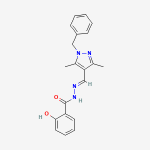 N'-[(E)-(1-benzyl-3,5-dimethyl-1H-pyrazol-4-yl)methylidene]-2-hydroxybenzohydrazide