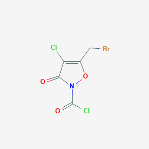 5-(Bromomethyl)-4-chloro-3-oxo-1,2-oxazole-2(3H)-carbonyl chloride