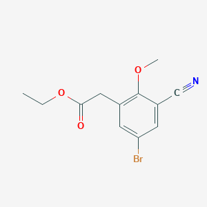 B1414637 Ethyl 5-bromo-3-cyano-2-methoxyphenylacetate CAS No. 1807164-82-4