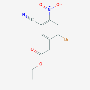 Ethyl 2-bromo-5-cyano-4-nitrophenylacetate