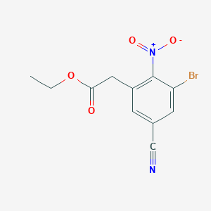 Ethyl 3-bromo-5-cyano-2-nitrophenylacetate