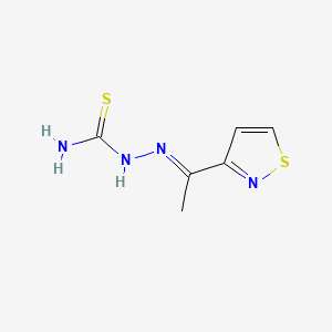 molecular formula C6H8N4S2 B14146406 3-Isothiazolyl methyl ketone thiosemicarbazone CAS No. 3683-61-2