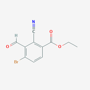 molecular formula C11H8BrNO3 B1414645 Ethyl 4-bromo-2-cyano-3-formylbenzoate CAS No. 1805596-24-0