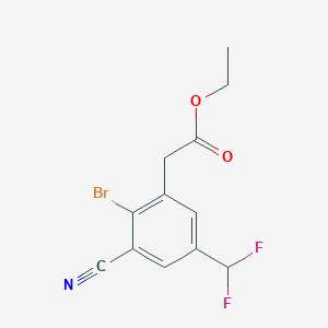 Ethyl 2-bromo-3-cyano-5-(difluoromethyl)phenylacetate