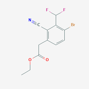 Ethyl 4-bromo-2-cyano-3-(difluoromethyl)phenylacetate