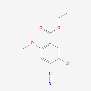 molecular formula C11H10BrNO3 B1414657 Ethyl 5-bromo-4-cyano-2-methoxybenzoate CAS No. 1807080-90-5