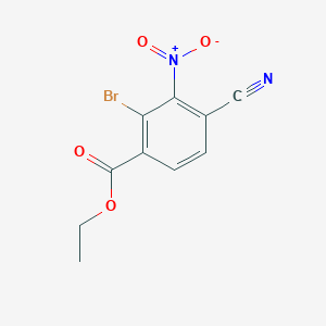 molecular formula C10H7BrN2O4 B1414659 Ethyl 2-bromo-4-cyano-3-nitrobenzoate CAS No. 1804403-41-5