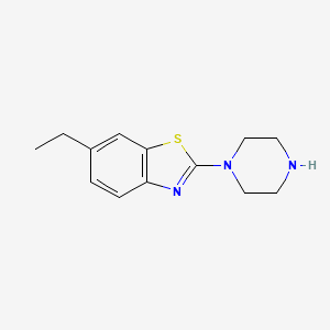 molecular formula C13H17N3S B1414667 6-Ethyl-2-piperazin-1-yl-1,3-benzothiazole CAS No. 1018566-85-2