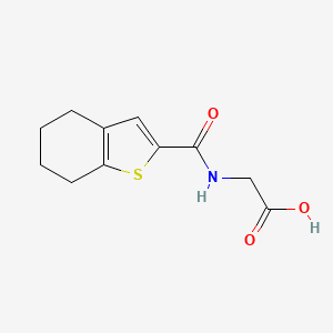 molecular formula C11H13NO3S B1414668 2-(4,5,6,7-Tetrahydro-1-benzothiophen-2-ylformamido)acetic acid CAS No. 1019127-35-5