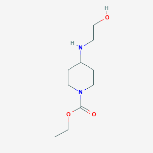 molecular formula C10H20N2O3 B1414673 Ethyl 4-[(2-hydroxyethyl)amino]piperidine-1-carboxylate CAS No. 1021246-92-3