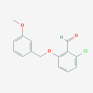 molecular formula C15H13ClO3 B1414676 2-氯-6-[(3-甲氧基苯基)甲氧基]苯甲醛 CAS No. 1021241-46-2