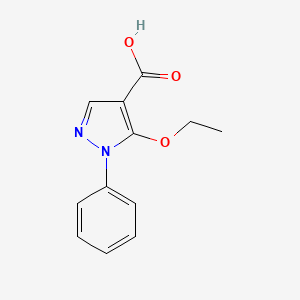 molecular formula C12H12N2O3 B1414682 5-ethoxy-1-phenyl-1H-pyrazole-4-carboxylic acid CAS No. 706819-85-4