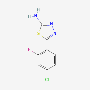 molecular formula C8H5ClFN3S B1414686 5-(4-Chloro-2-fluorophenyl)-1,3,4-thiadiazol-2-amine CAS No. 635301-09-6