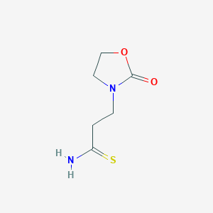 3-(2-Oxo-1,3-oxazolidin-3-yl)propanethioamide