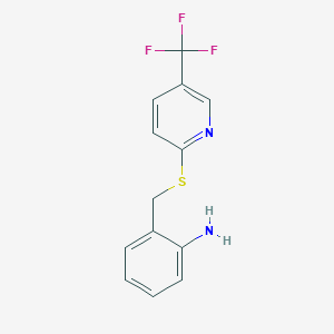 molecular formula C13H11F3N2S B1414694 2-({[5-(三氟甲基)吡啶-2-基]硫代}甲基)苯胺 CAS No. 144214-38-0