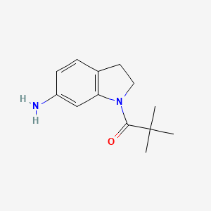 molecular formula C13H18N2O B1414697 1-(2,2-二甲基丙酰)吲哚-6-胺 CAS No. 743476-50-8