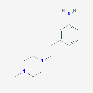 molecular formula C13H21N3 B1414704 3-[2-(4-Methylpiperazin-1-yl)ethyl]aniline CAS No. 1018294-23-9