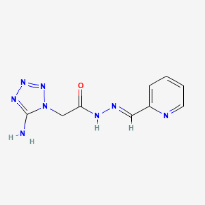 2-(5-amino-1H-tetrazol-1-yl)-N'-[(E)-pyridin-2-ylmethylidene]acetohydrazide