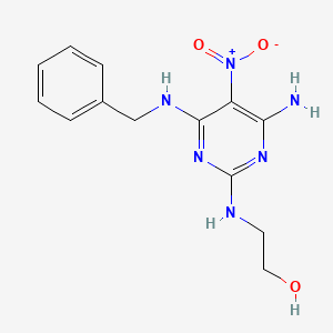 2-[[4-Amino-6-(benzylamino)-5-nitropyrimidin-2-yl]amino]ethanol