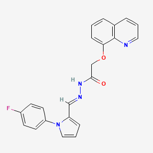 N'-{(E)-[1-(4-fluorophenyl)-1H-pyrrol-2-yl]methylidene}-2-(quinolin-8-yloxy)acetohydrazide