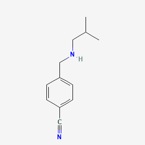 molecular formula C12H16N2 B1414707 Benzonitrile, 4-[[(2-methylpropyl)amino]methyl]- CAS No. 928649-00-7