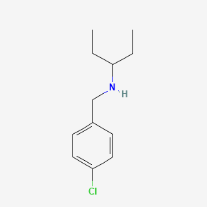 molecular formula C12H18ClN B1414708 [(4-Chlorophenyl)methyl](pentan-3-yl)amine CAS No. 108157-25-1