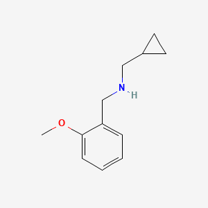 molecular formula C12H17NO B1414710 (Cyclopropylmethyl)[(2-methoxyphenyl)methyl]amine CAS No. 1019561-08-0