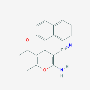 5-Acetyl-2-amino-6-methyl-4-naphthalen-1-yl-4H-pyran-3-carbonitrile