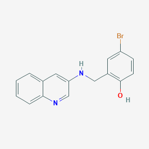 4-Bromo-2-[(quinolin-3-ylamino)methyl]phenol