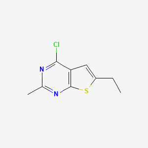 molecular formula C9H9ClN2S B1414715 4-Chloro-6-ethyl-2-methylthieno[2,3-d]pyrimidine CAS No. 152998-85-1