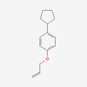 molecular formula C14H18O B14147158 1-Cyclopentyl-4-[(prop-2-en-1-yl)oxy]benzene CAS No. 88737-65-9