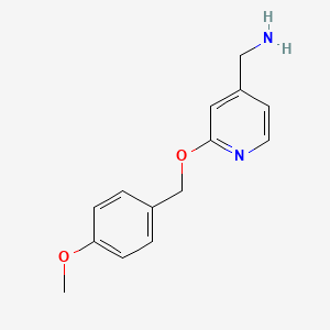 molecular formula C14H16N2O2 B1414716 {2-[(4-Methoxyphenyl)methoxy]pyridin-4-yl}methanamine CAS No. 869293-98-1