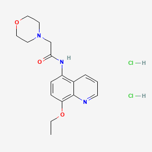 molecular formula C17H23Cl2N3O3 B14147169 4-Morpholineacetamide, N-(8-ethoxy-5-quinolyl)-, dihydrochloride CAS No. 19655-33-5