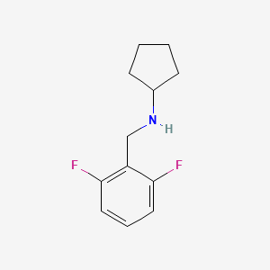 molecular formula C12H15F2N B1414719 N-[(2,6-difluorophenyl)methyl]cyclopentanamine CAS No. 1019629-72-1