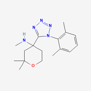 molecular formula C17H25N5O B14147220 4-[1-(2,6-dimethylphenyl)tetrazol-5-yl]-N,2,2-trimethyloxan-4-amine CAS No. 306325-81-5