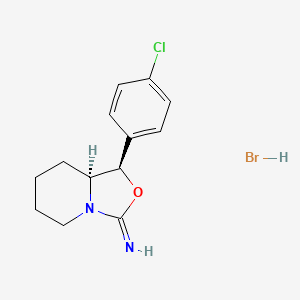 molecular formula C13H16BrClN2O B14147237 cis-1-(p-Chlorophenyl)-3-iminohexahydro-3H-oxazolo(3,4-a)pyridinehydrobromide CAS No. 5583-02-8