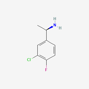 molecular formula C8H9ClFN B1414728 (R)-1-(3-氯-4-氟苯基)乙胺 CAS No. 1012305-33-7