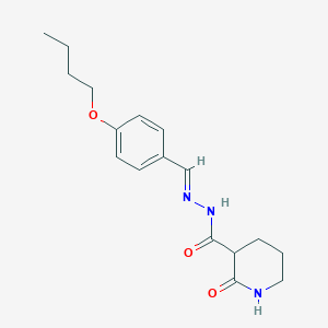 N'-[(E)-(4-butoxyphenyl)methylidene]-2-oxopiperidine-3-carbohydrazide