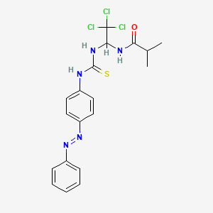 2-methyl-N-{2,2,2-trichloro-1-[({4-[(E)-phenyldiazenyl]phenyl}carbamothioyl)amino]ethyl}propanamide