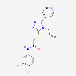 molecular formula C18H15BrClN5OS B14147330 N-(4-bromo-3-chlorophenyl)-2-{[4-(prop-2-en-1-yl)-5-(pyridin-4-yl)-4H-1,2,4-triazol-3-yl]sulfanyl}acetamide CAS No. 892712-65-1